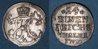 GERMANY before 1870 1/24 taler Saxe. Ernest Frédéric III Charles (1745-80). -