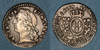 FRENCH ROYAL COINS Louis XV (1715-1774). 1/20 écu au bandeau Metz -