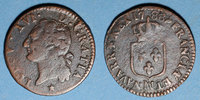 FRENCH ROYAL COINS 1/2 sol Louis XVI (1774-1793). Marseille -