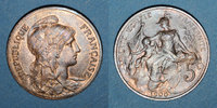 FRENCH MODERN COINS 5 centimes 3e république (1870-1940). Dupuis, -