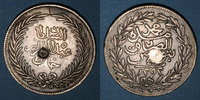 ISLAM 4 piastres Tunisie. Ottomans. Abdoul Aziz & Muhammad el-Sadok (1277-1293H). (= 1875) -