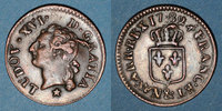 FRENCH ROYAL COINS Liard Louis XVI (1774-1793). &. Aix. Etoile -