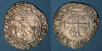 FRENCH ROYAL COINS blanc François I . Grand à la couronne, 1er type var. Villeneuve-lès-Avignon. Inédit ! -
