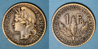 OLD FRENCH COLONIES 1 franc Cameroun. Territoires sous mandat français (1919-1945). -