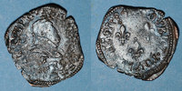 FRENCH ROYAL COINS Double tournois Henri III (1574-1589). (point 5e). Nantes -
