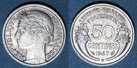 FRENCH MODERN COINS 4e république (1947-1959). 50 cmes Morlon aluminium -