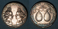 MEDALS Danemark. Anniversaire des princesses Louise de Mecklenbourg et Sophie Edwige du Danemark. Arg -
