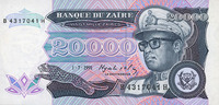 OTHER FOREIGN NOTES Zaïre. 20 000 zaïres -