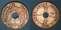 OLD FRENCH COLONIES 1 cent Indochine française. -