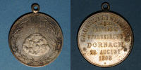 ALSACE Alsace. Mulhouse-Dornach. 1ère pierre de l'église catholique. Médaille laiton argenté. 33,5 mm -
