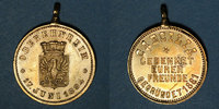 ALSACE Obernai. Hommage aux amis de lassociation Harmonie Caecilia 1881. Médaille laiton. 24,88 mm -