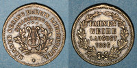 ELSAß Strasbourg. Société masculine de chant Liedertafel - Bénédiction du drapeau.  Médaille laiton  1886 ss+