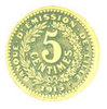 FRENCH EMERGENCY NOTES Lille (59). Banque d'Emission. Billet. 5 cmes -