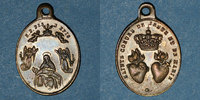 ALSACE Trois Epis. Souvenirs du sanctuaire (19e). Laiton. Ovale, avec son illet. 17,01 x 24,34 mm -