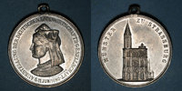 ALSACE Strasbourg. Exposition agricole. Etain. 33,20 mm, avec son oeillet -