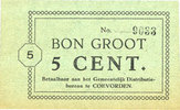 OTHER FOREIGN NOTES 5 cent Pays Bas. Gemeente Coevorden. -