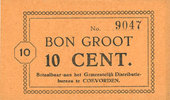 OTHER FOREIGN NOTES 10 cent Pays Bas. Gemeente Coevorden. -