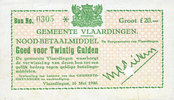 OTHER FOREIGN NOTES 20 gulden Pays Bas. Gemeente Vlaardingen. -