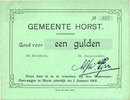 OTHER FOREIGN NOTES 2 1/2 gulden Pays Bas. Gemeente Horst. -