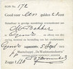 OTHER FOREIGN NOTES 1 gulden Pays Bas. Gendt. Waalsteenindustrie. 28 cent. -