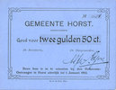 OTHER FOREIGN NOTES Pays Bas. Commune (Gemeente) d'Horst. 2 1/2 gulden. 1.1.1915