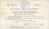 OTHER FOREIGN NOTES 1 gulden Pays Bas. Gemeente Klundert. . -