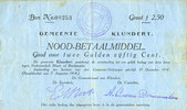 OTHER FOREIGN NOTES 2 1/2 gulden Pays Bas. Gemeente Klundert. . -