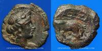 CELTIC COINS bronze Marseille. Petit au taureau, 150-100 AC -
