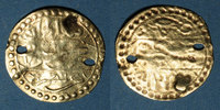 ISLAM Maghreb. Pseudo-monnaie ottomane (XIXe). Or. Type d'un demi de sultani de Mahmoud II (uniface) -
