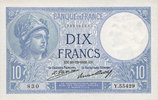 NOTES OF THE BANQUE DE FRANCE 10 francs Banque de France. Billet. Minerve, -
