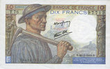 NOTES OF THE BANQUE DE FRANCE 10 francs Banque de France. Billet. mineur, -