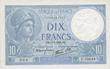 NOTES OF THE BANQUE DE FRANCE 10 francs Banque de France. Billet. Minerve, -
