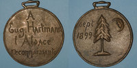 ALSACE bronze Alsace. Eugène Hartmann Reconnaissance de lAlsace. Médaille coulée -