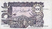 OTHER FOREIGN NOTES 500 dinars Algérie. Banque Centrale. -
