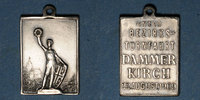 ALSACE bronze Alsace. Dannemarie. Tournoi régional de gymnastique. Médaille argenté. 16,90 x 22,75 mm -