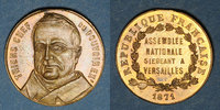 REVOLUTIONARY DOCUMENTS and WAR OF 1870 Guerre de 1870-1871. A. Thiers, élu à l'Assemblée Nationale. Médaille cuivre jaune. 23,25 mm -