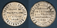 ALSACE 2e centenaire de la Réunion de l'Alsace à la France (traité de Westphalie). Médaille en étain -