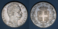 EUROPE Italie. Umberto I (1878-1900). 5 lires Rome -