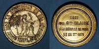REVOLUTIONARY DOCUMENTS and WAR OF 1870 Guerre de 1870-1871. Mort du général Blaise. Médaille étain doré. 42,2 mm -