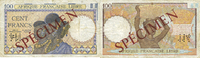 ANCIENT FRENCH COLONIES 100 francs Afrique Equatoriale Française. Afrique Française Libre. Billet. type BAO modifié -