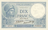 NOTES OF THE BANQUE DE FRANCE 10 francs Banque de France. Billet. Minerve, -