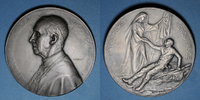 MEDALS bronze Cardinal Mercier , archevêque de Malines. Médaille argenté -