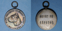 ALSACE bronze Alsace. Mulhouse. Club Français du chien boxer. Médaille argenté -