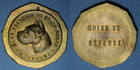 ALSACE bronze Alsace. Mulhouse. Club Français du chien boxer. Epreuve en non découpée -
