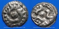 CELTIC COINS Potin Lingones. Région de Langres. aux trois poissons, vers 80-50 AC -