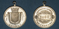 ALSACE Colmar. Cortège historique. Médaille laiton argenté. 29,3 mm -