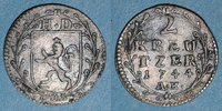GERMANY before 1870 2 kreuzer Hesse-Darmstadt. Louis VIII (1739-1768). -