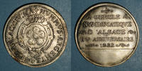 ALSACE Alsace. Strasbourg. Cercle Numismatique d'Alsace. 6e anniversaire. Médaille étain argenté -