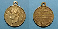 MEDALS Mort du Prince Jérôme. Médaille cuivre jaune -