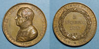 REVOLUTIONARY DOCUMENTS and WAR OF 1870 Révolution de Le département du Rhône au baron de Vincent. Médaille cuivre doré. 36 mm -